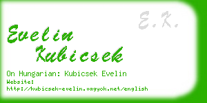 evelin kubicsek business card